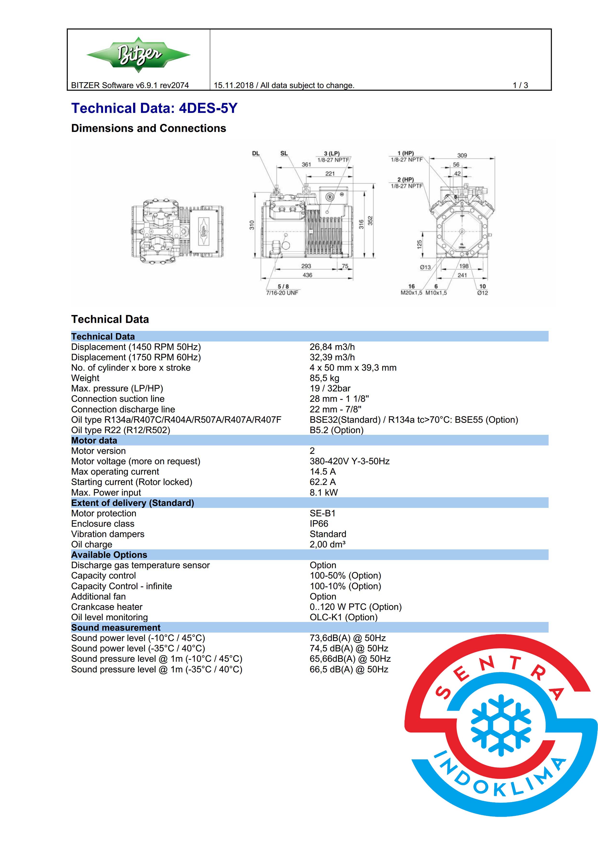 Kompresor Bitzer 4DES-5Y-40S