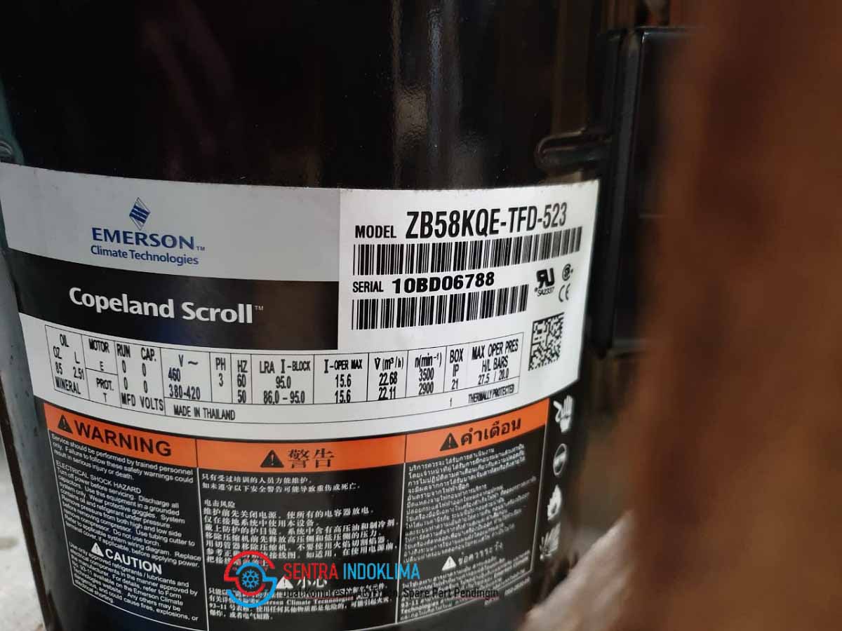 Kompresor Emerson Copeland Scroll ZB58KQE-TFD-523