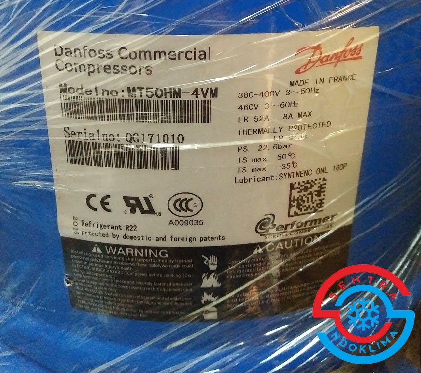 Kompresor Danfoss MT50HM-4VM pengganti MT50HK4CVE 