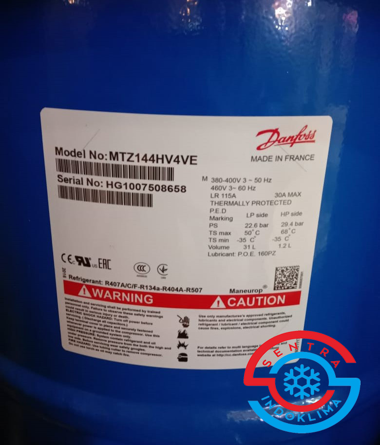 Kompresor Danfoss Maneurop MTZ144HV4VE