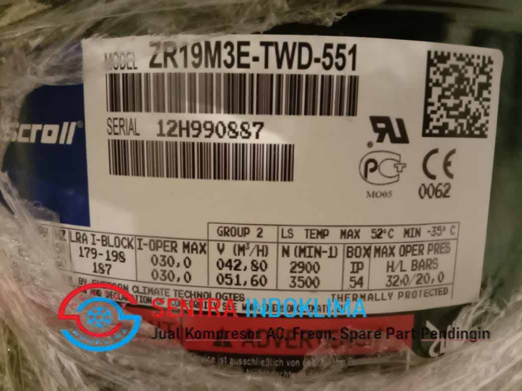 Kompresor  Copeland ZR19M3E-TWD-551