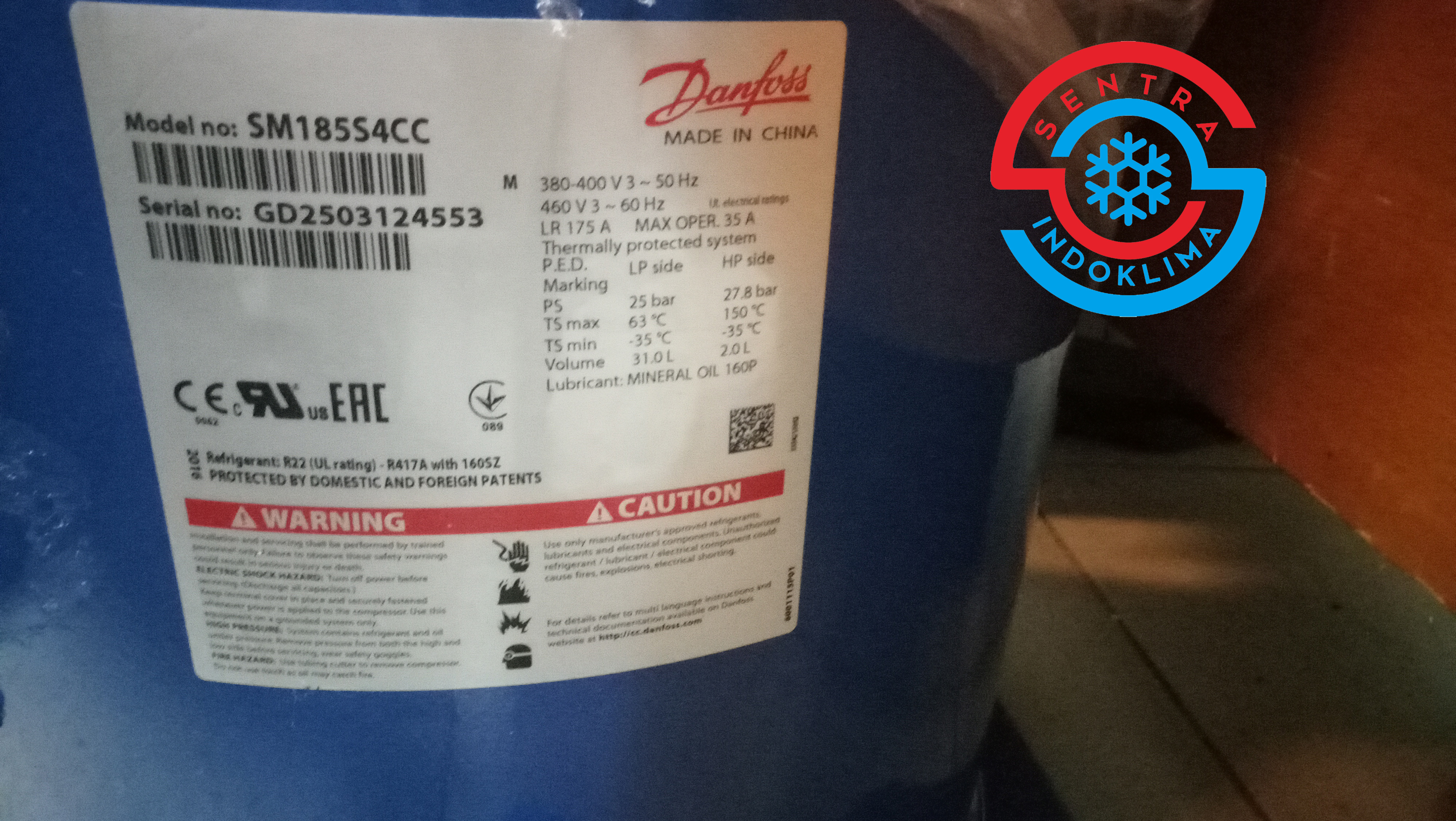 Kompresor Danfoss SM185S4CC