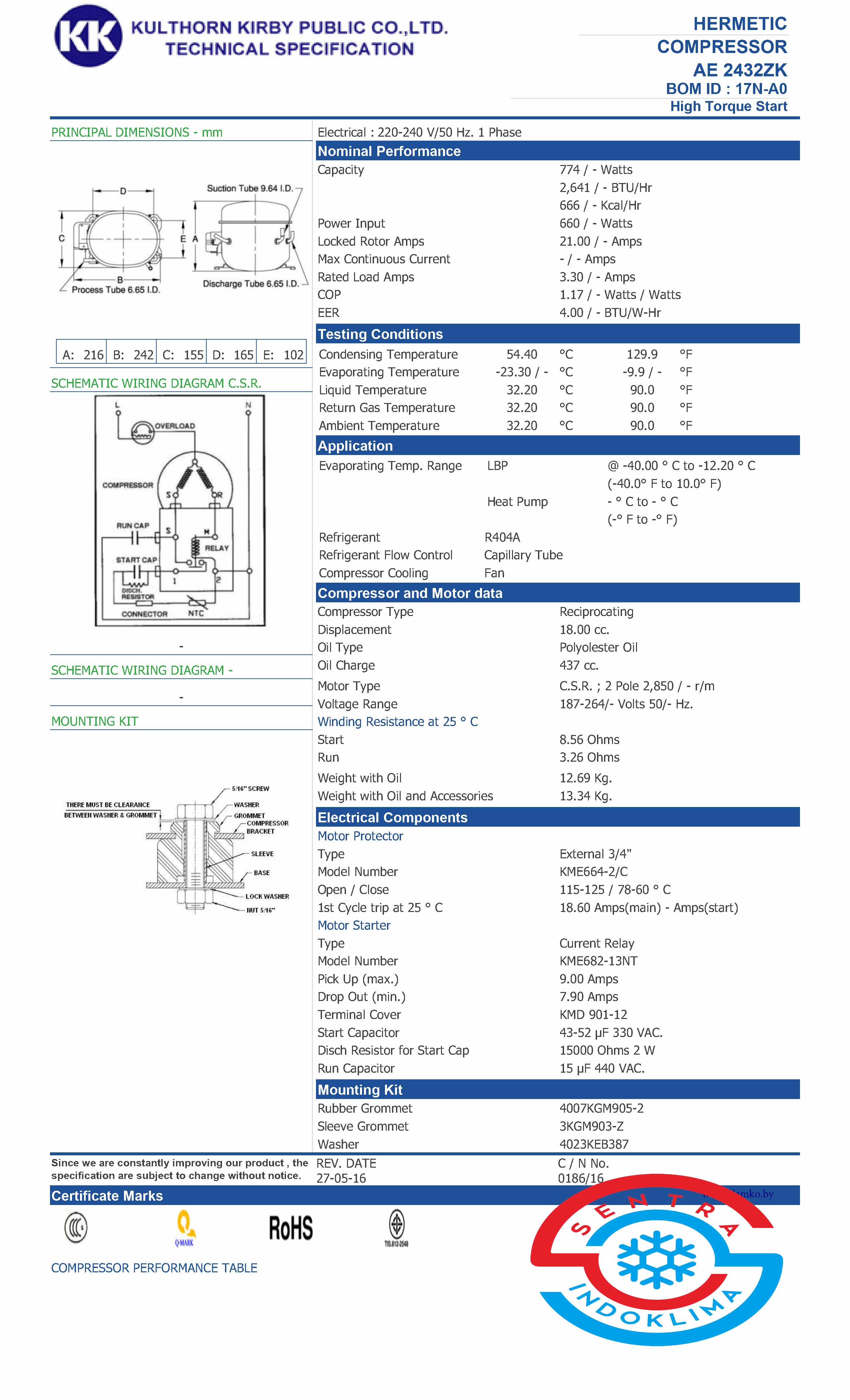 Kompresor Kulthorn AE 2432ZK