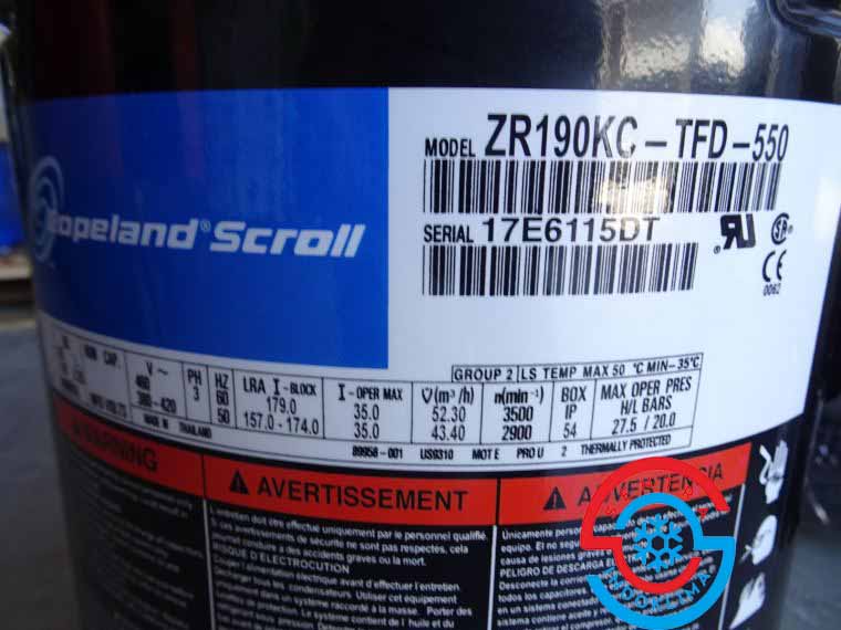 Kompresor Copeland Scroll ZR190KC-TFD-550