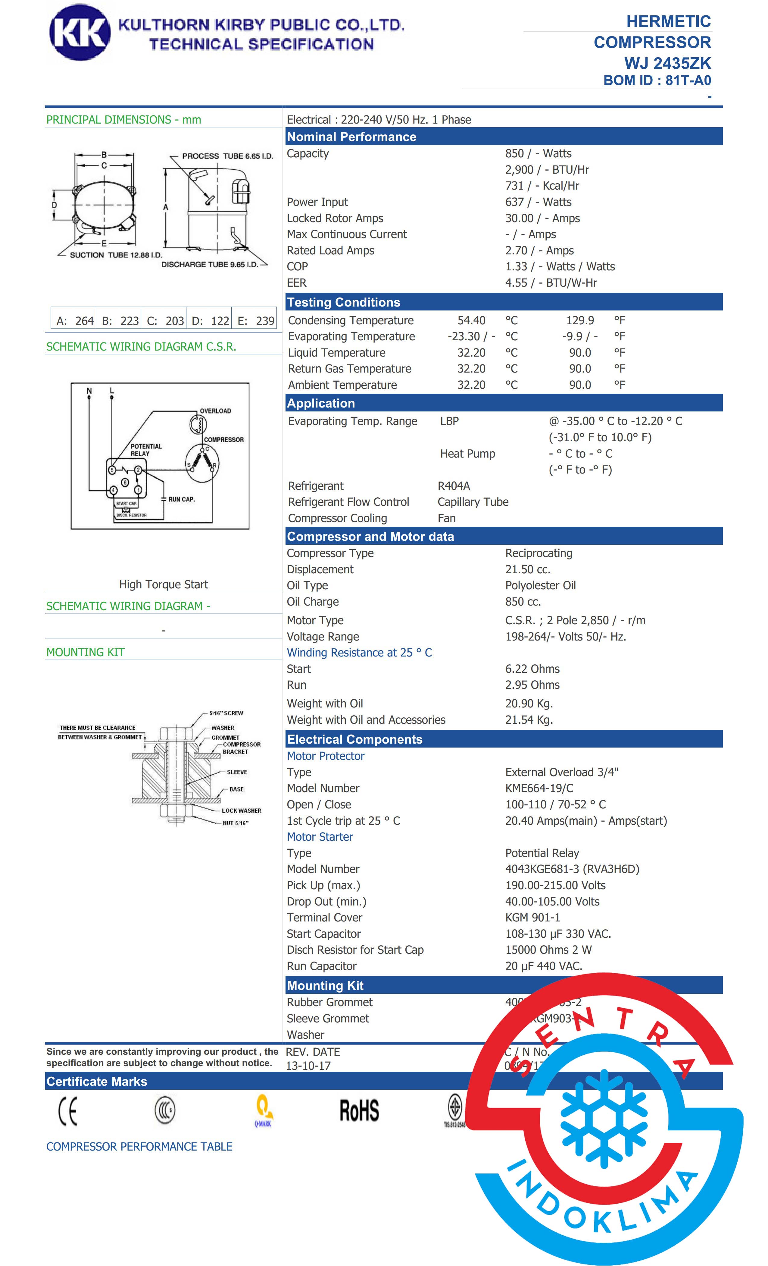 Kompresor Kulthorn WJ2435Z
