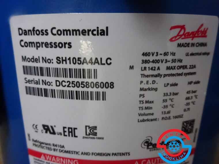 Kompresor Komersial Danfoss SH105A4ALC