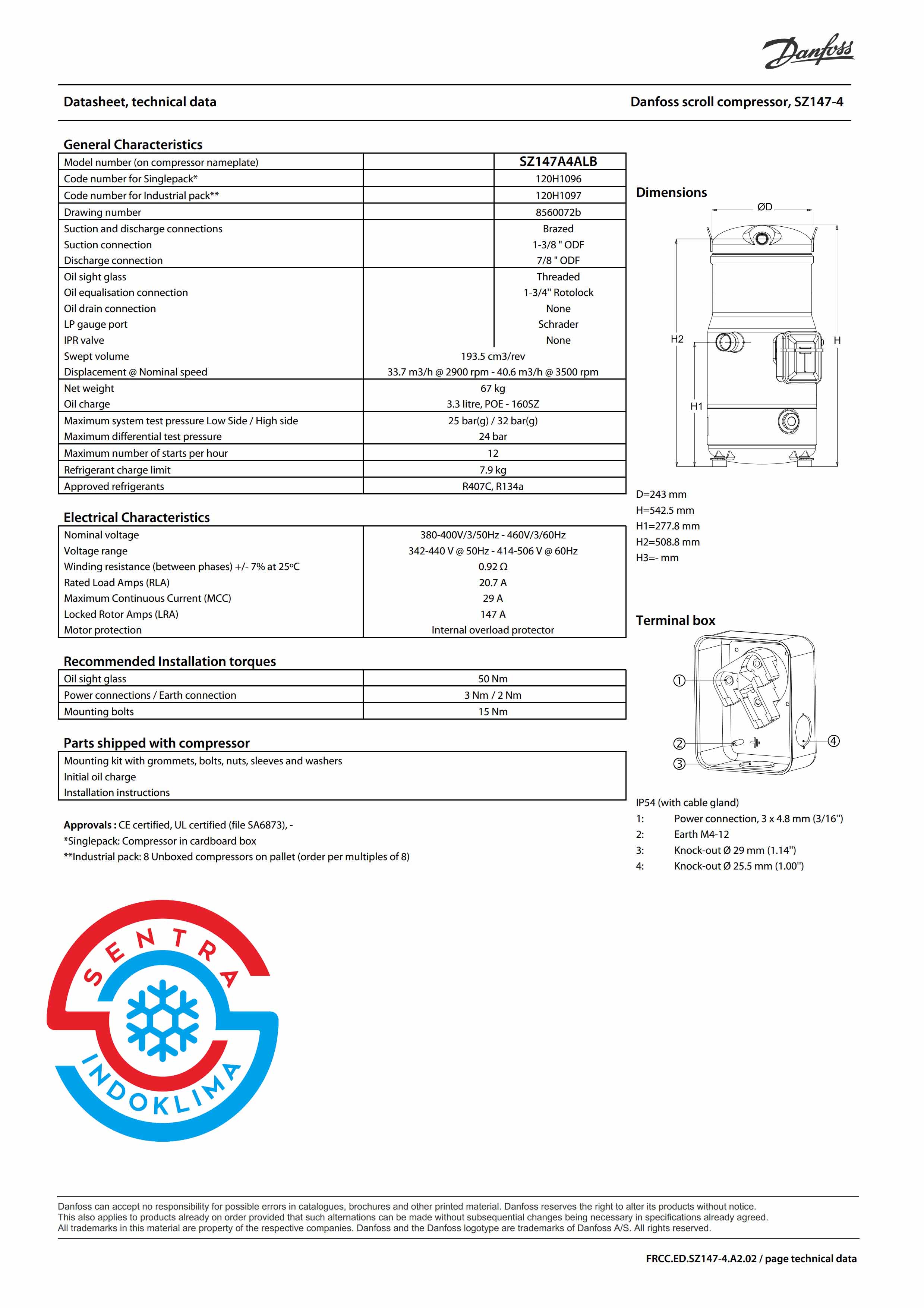 Kompresor SZ147A4ALB