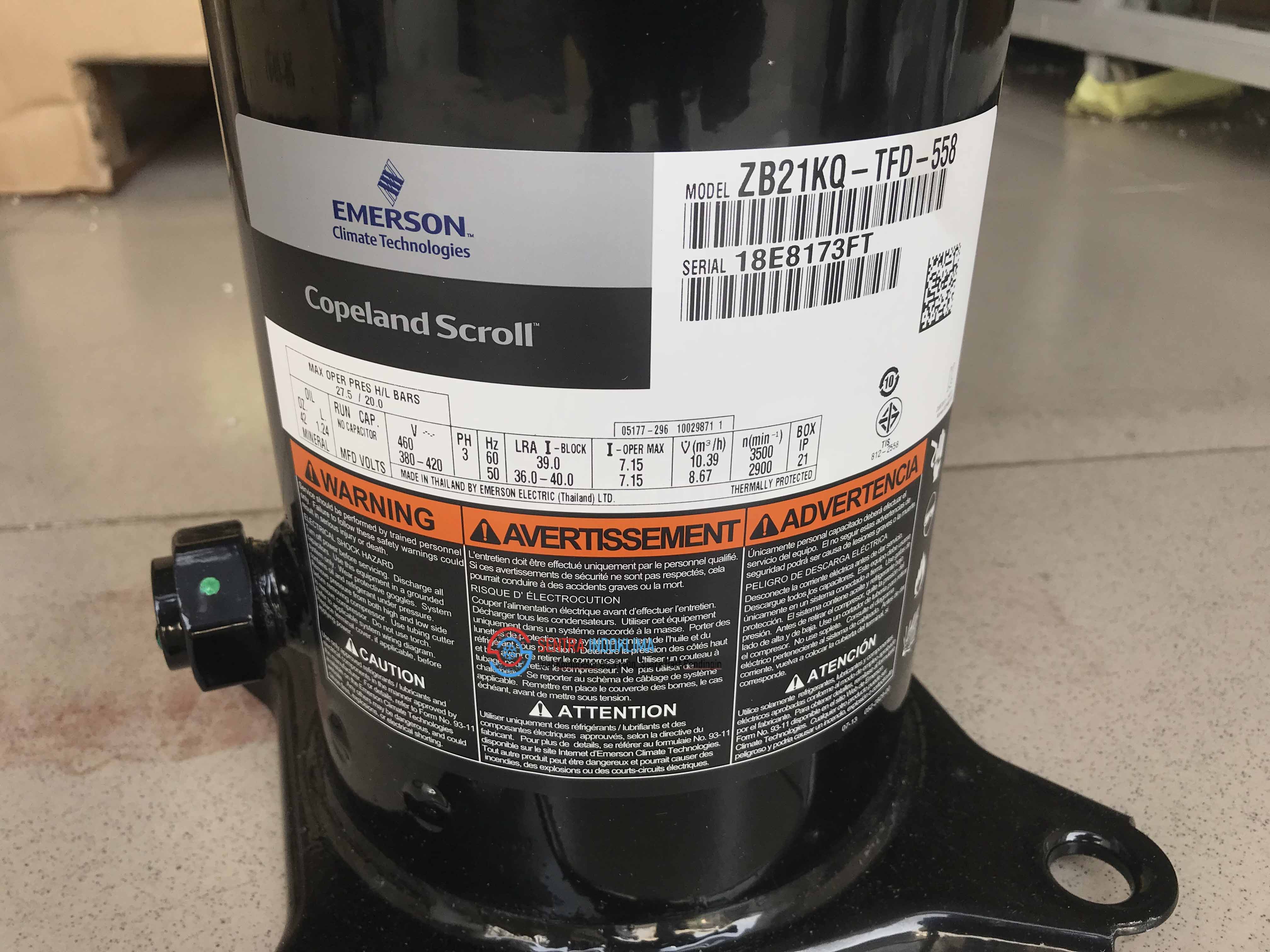 Kompresor Copeland Scroll Emerson ZB21KQ-TFD-558