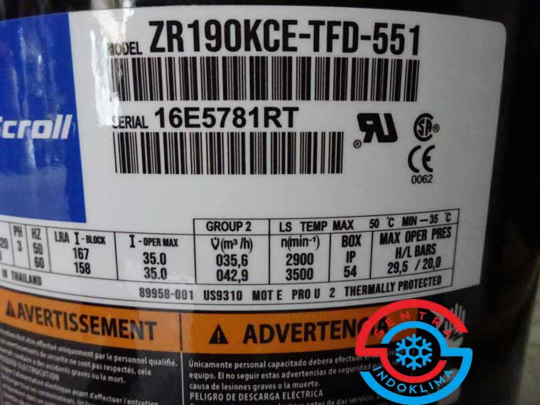 Kompresor ZR190KCE-TFD-551