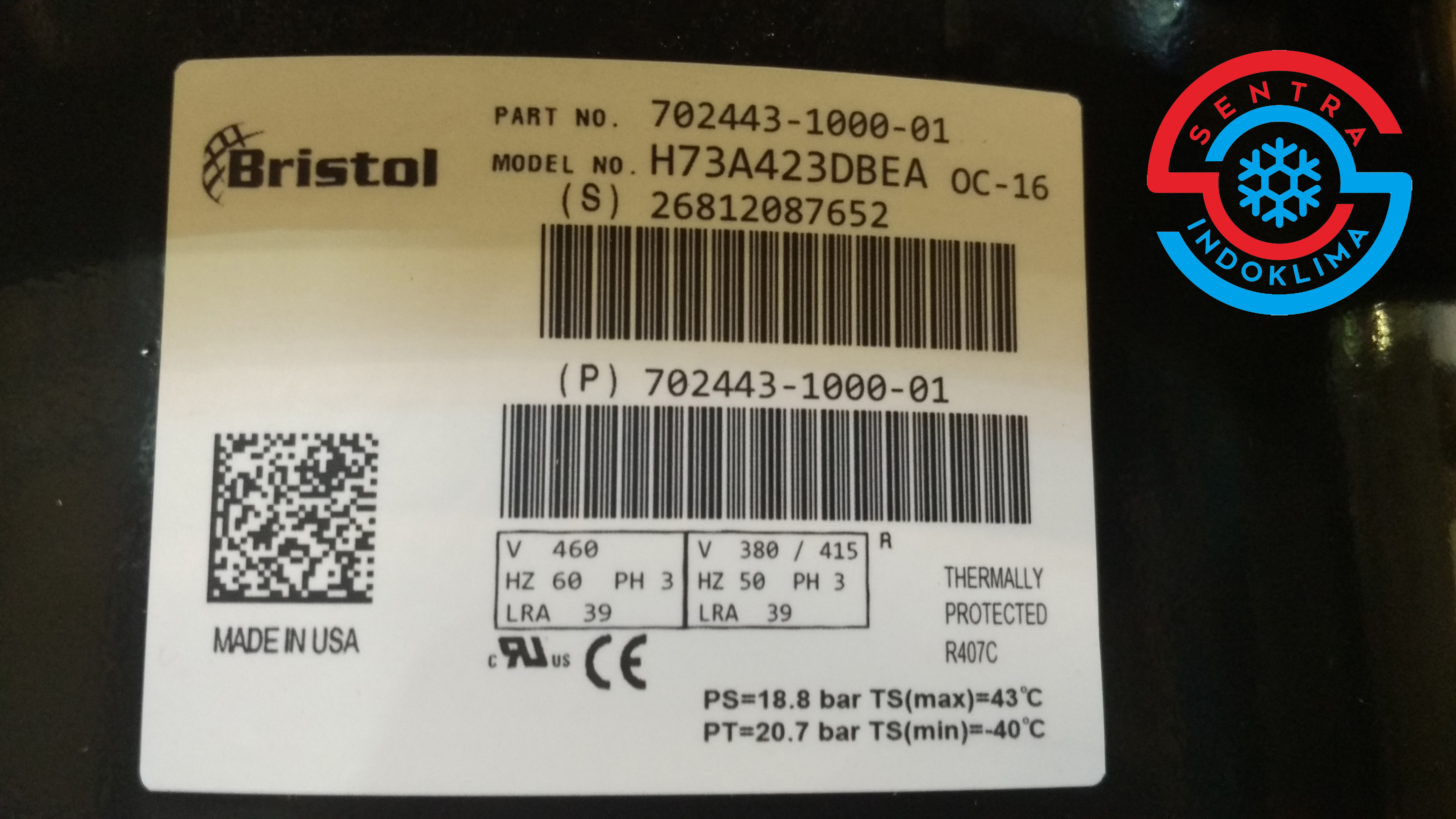 Kompresor Bristol H73A423DBEA