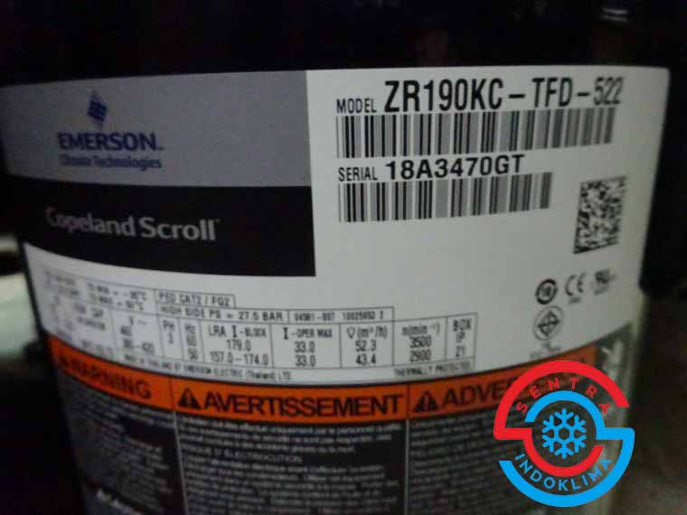 Kompresor Copeland Scroll ZR190KC-TFD-522