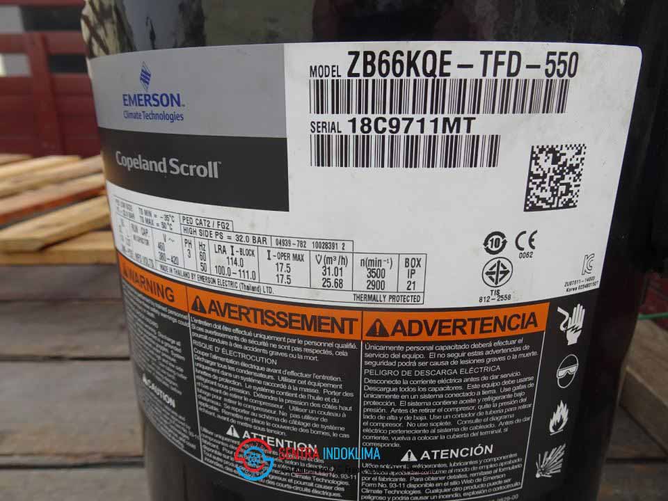Kompresor Copeland Scroll ZB66KQE-TFD-550