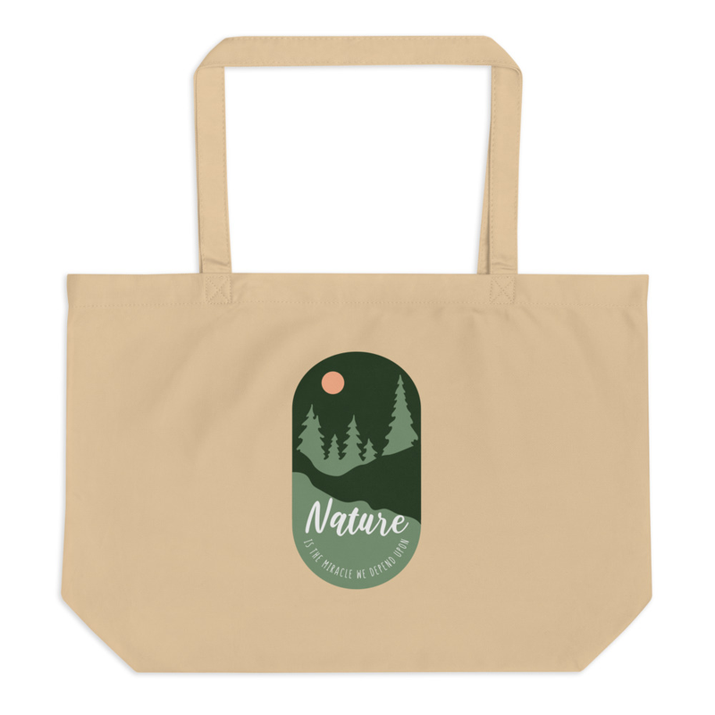 Large organic tote bag