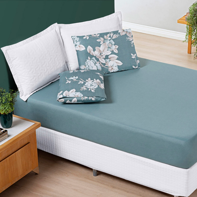 Jogo de Cama Casal Floral