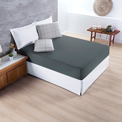 Lençol de cama cinza escuro
