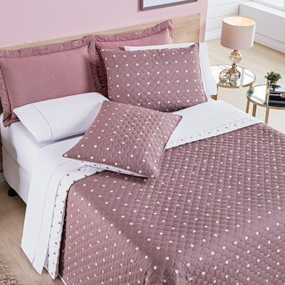 Cobre Leito Casal 3 Peças -  Percal 200 Fios