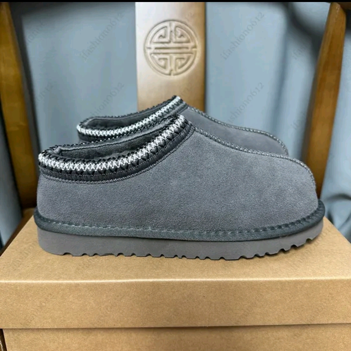 UGG Gray Suede Winter Slippers $100