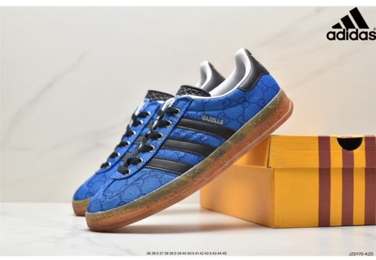 Gucci x Adidas Gazelle Blue Sneakers $150
