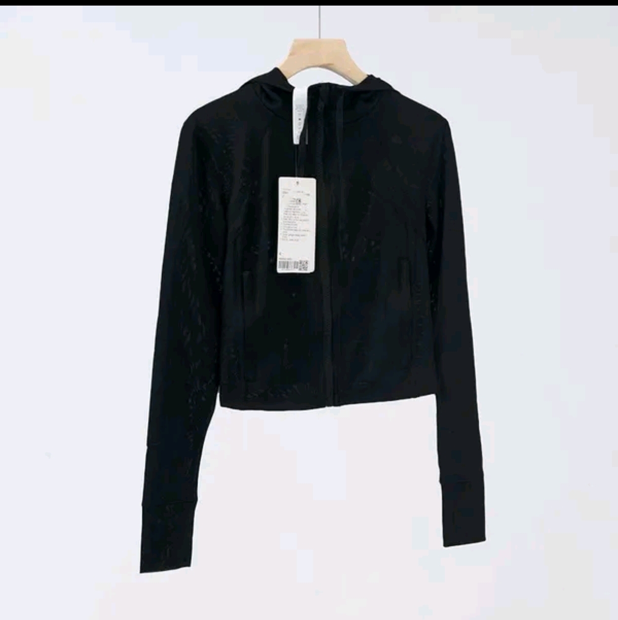 Black Zip-Up Hoodie $53