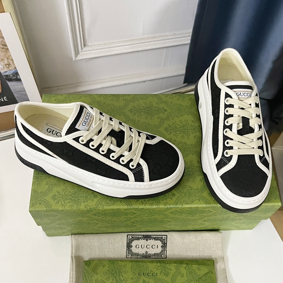 Gucci Black Canvas Sneakers $150