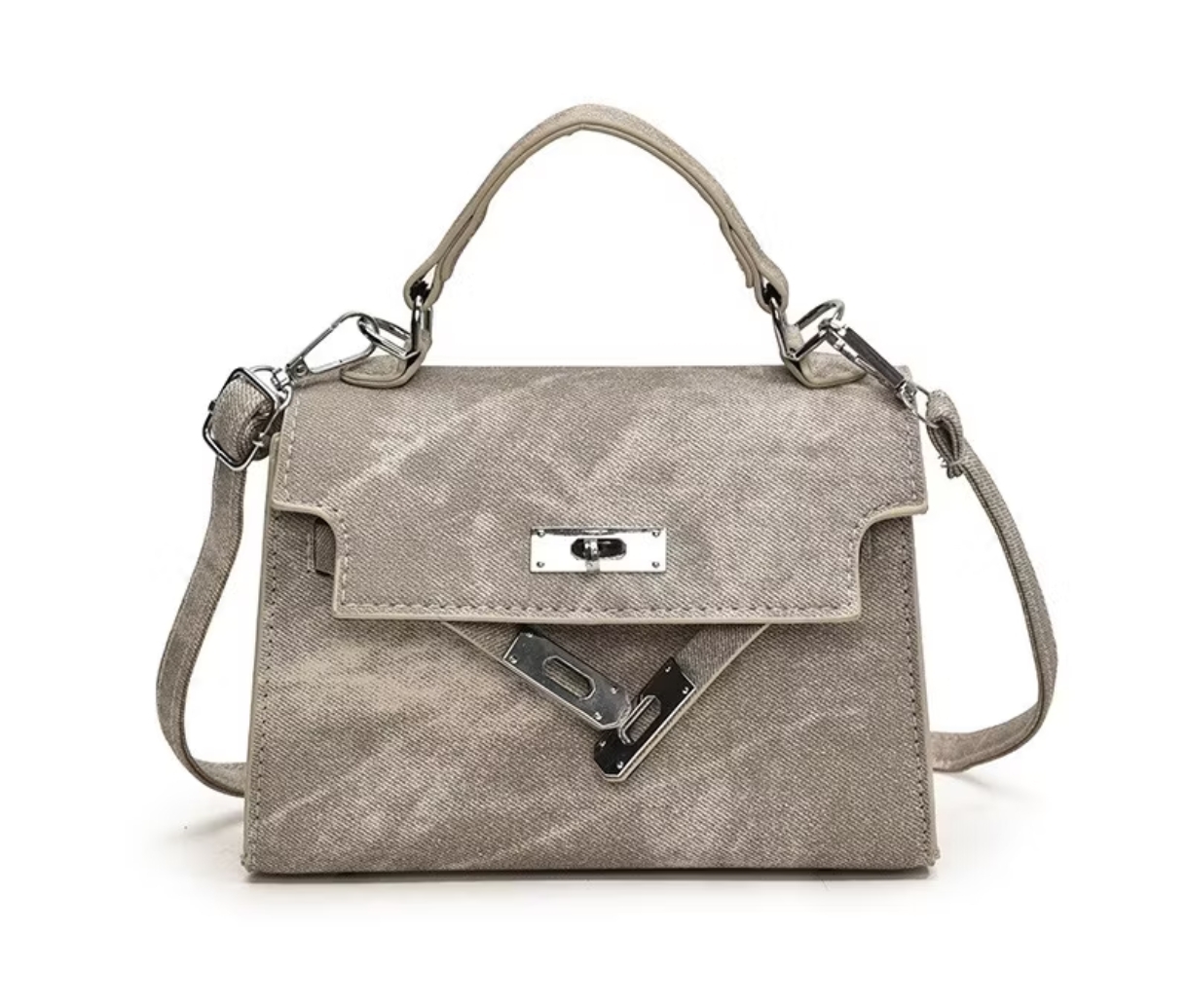 Hermes Kelly Denim Elegant Gray Handbag $153