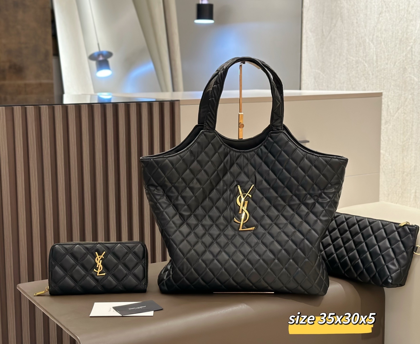 YSL Quilted Leather Tote Bag $125