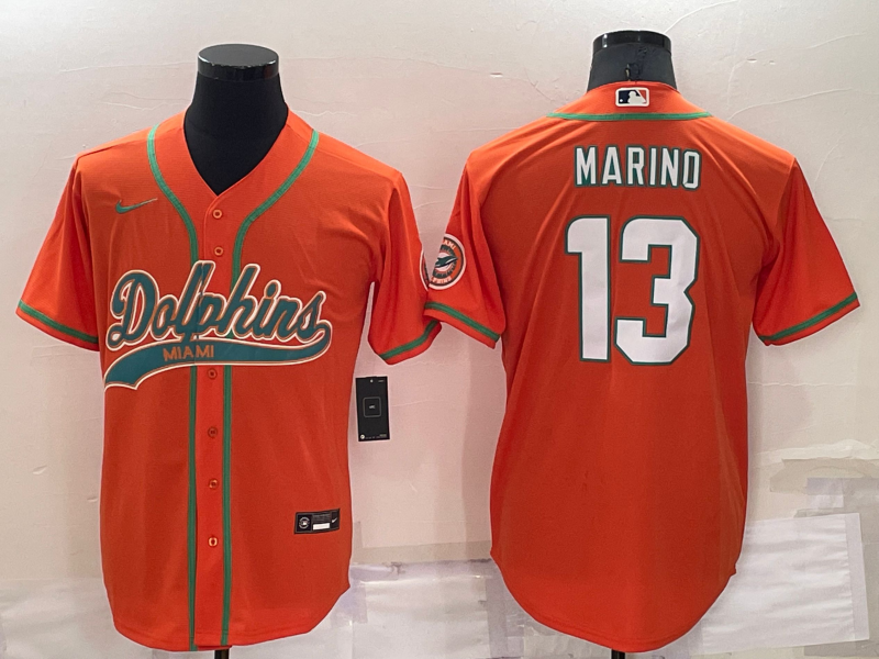 Miami Dolphins Marino #13 Baseball Jersey $55