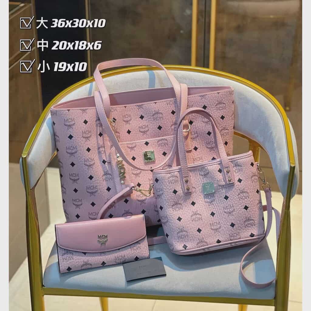 MCM Pink Handbag Set