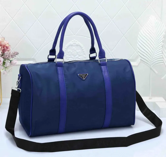 Prada Blue Travel Duffel Bag $200