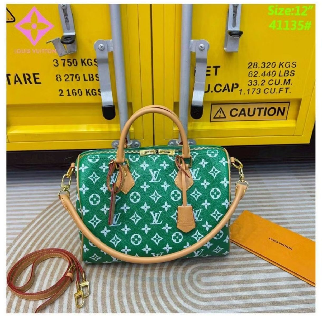 Louis Vuitton Green Monogram Handbag $121