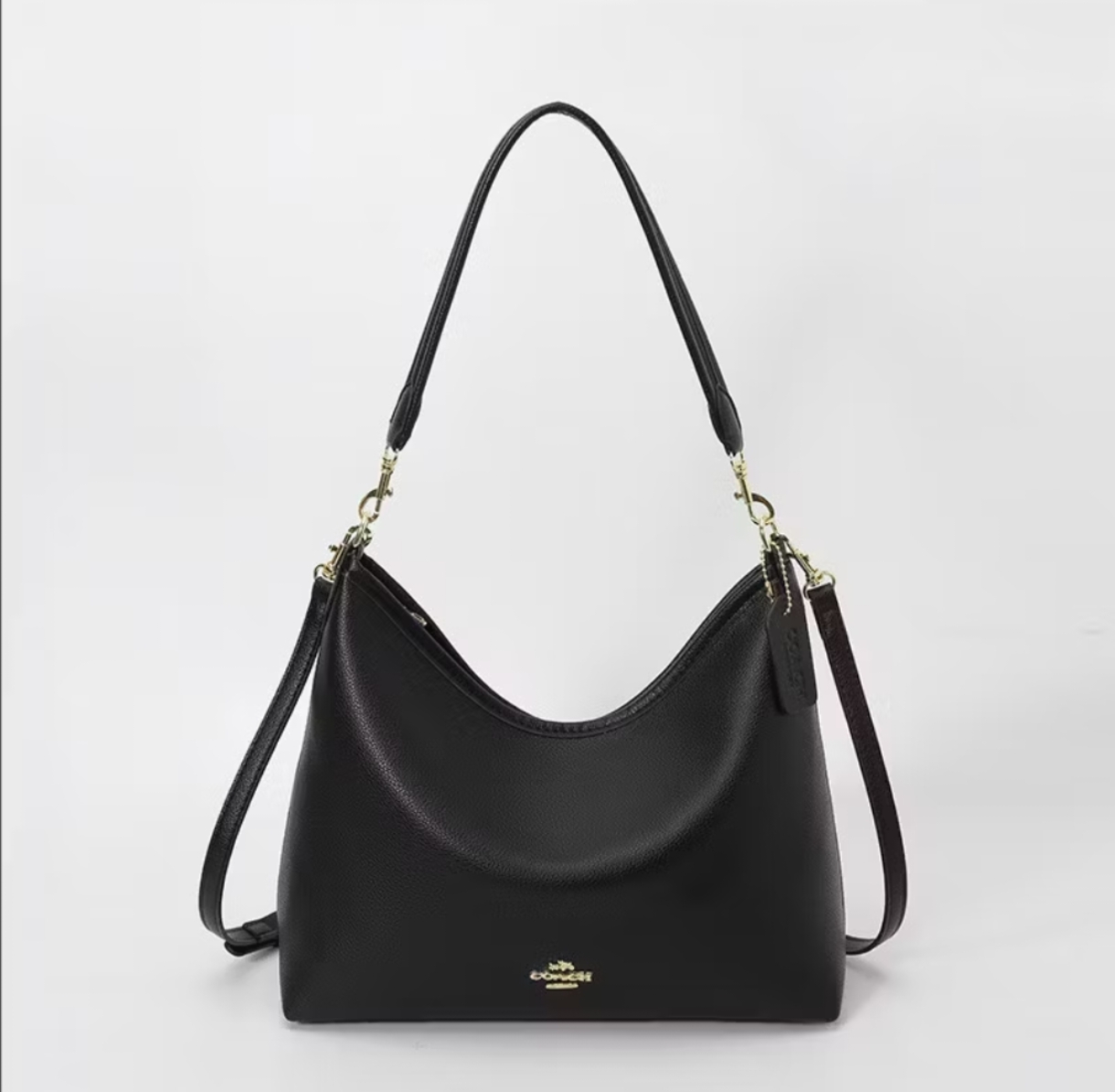 Coach Black Leather Shoulder Bag