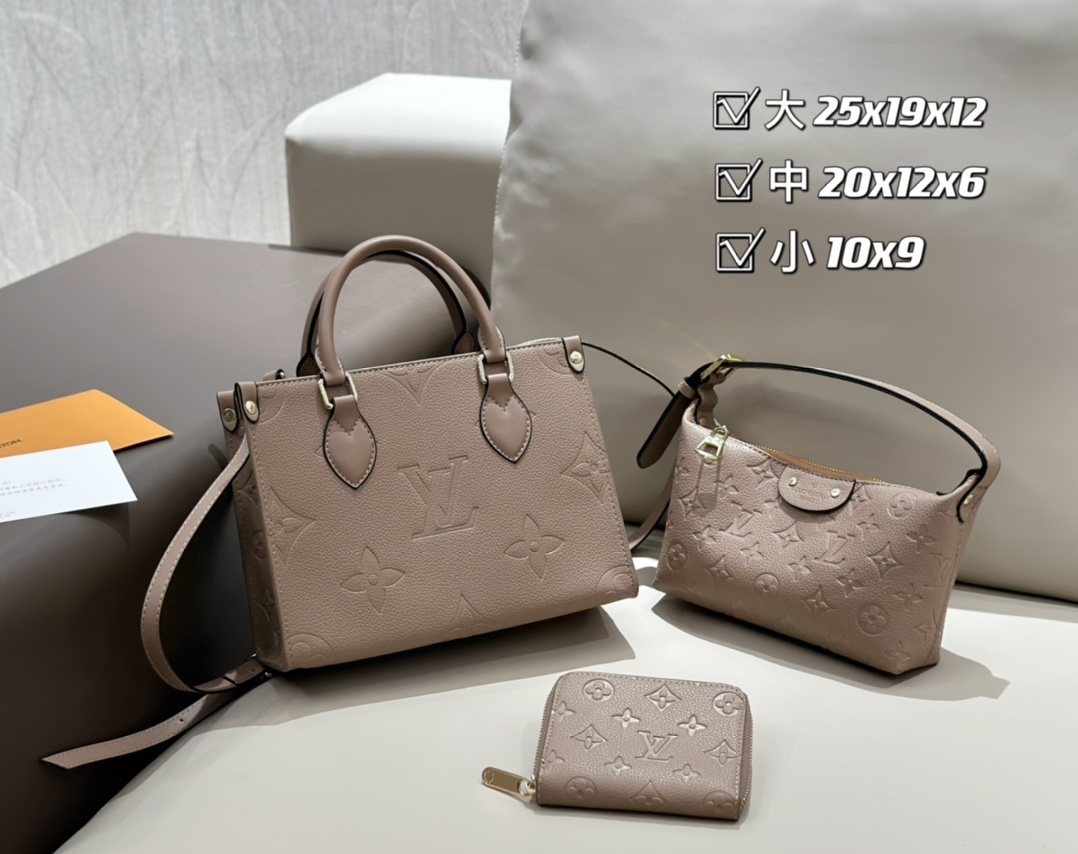 Louis Vuitton Pink Monogram Handbag Set