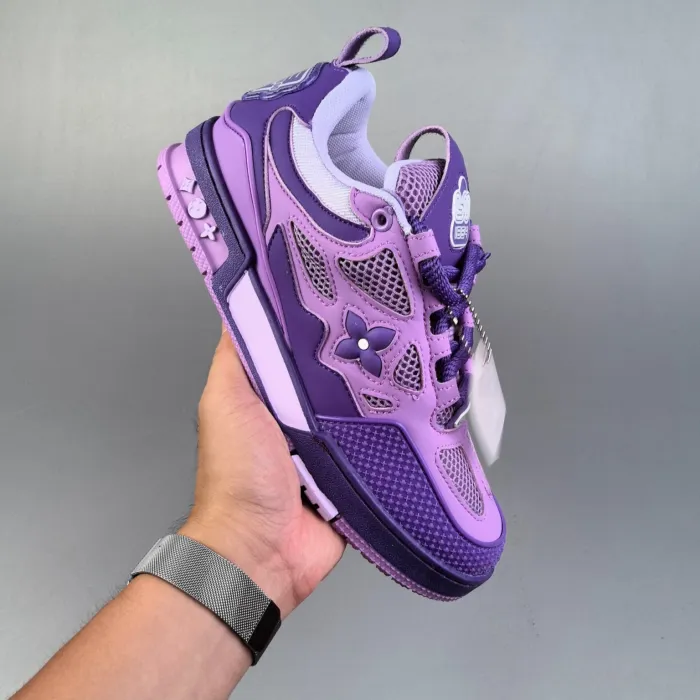 Purple Flower Pattern Sneakers