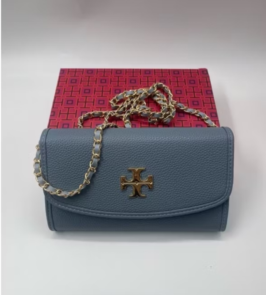 Tory Burch Blue Leather Crossbody Bag