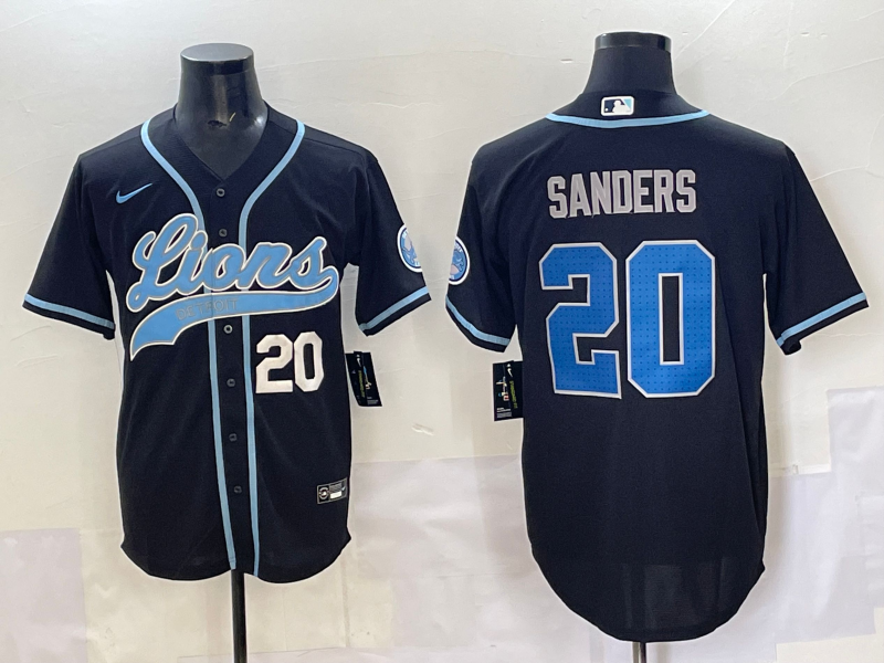 Lions Baseball Jersey #20 Sanders $55