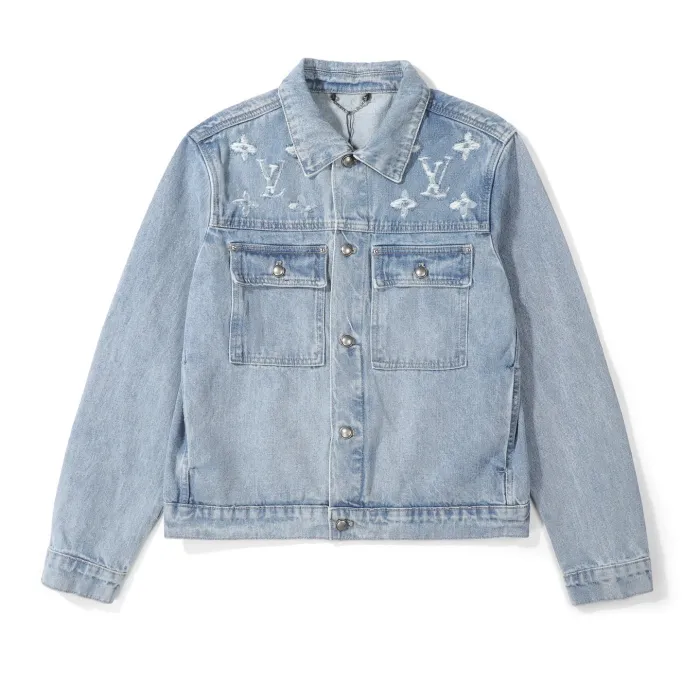 Louis Vuitton Monogram Denim Jacket and Jeans Set $225