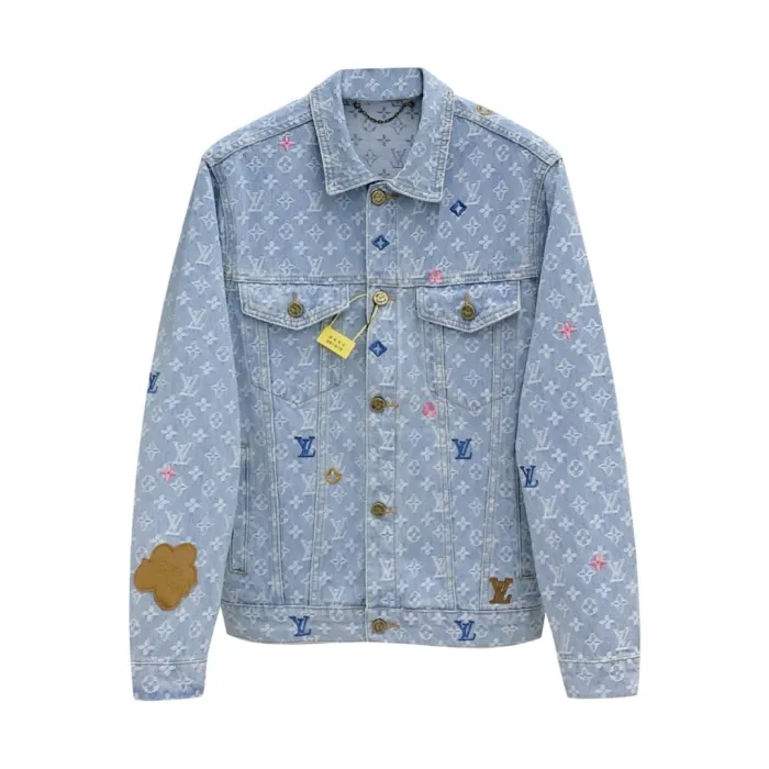 Louis Vuitton Monogram Denim Jacket and Jeans Set $225