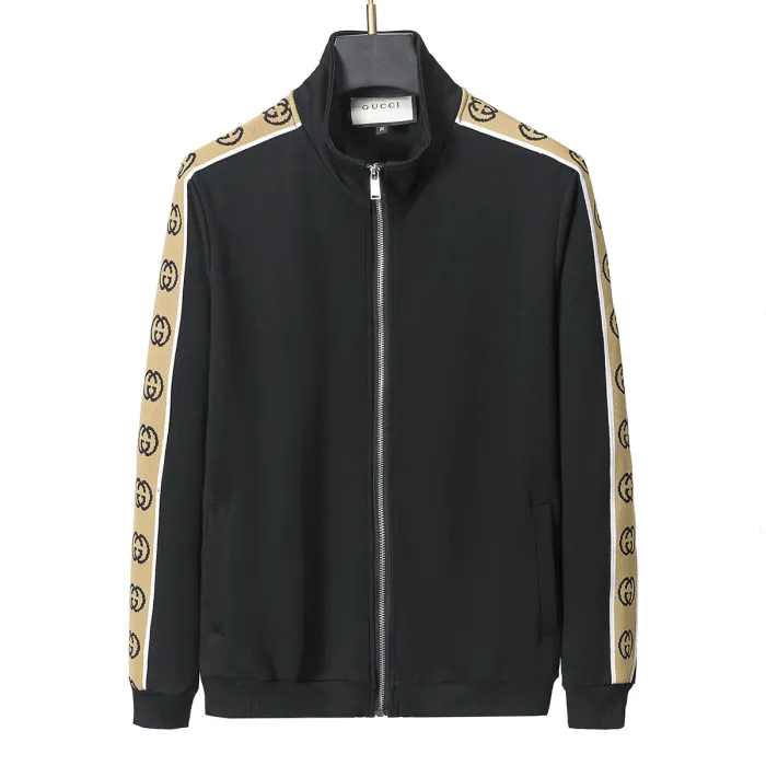 Versace Black Track Suit with Logo Trim $225