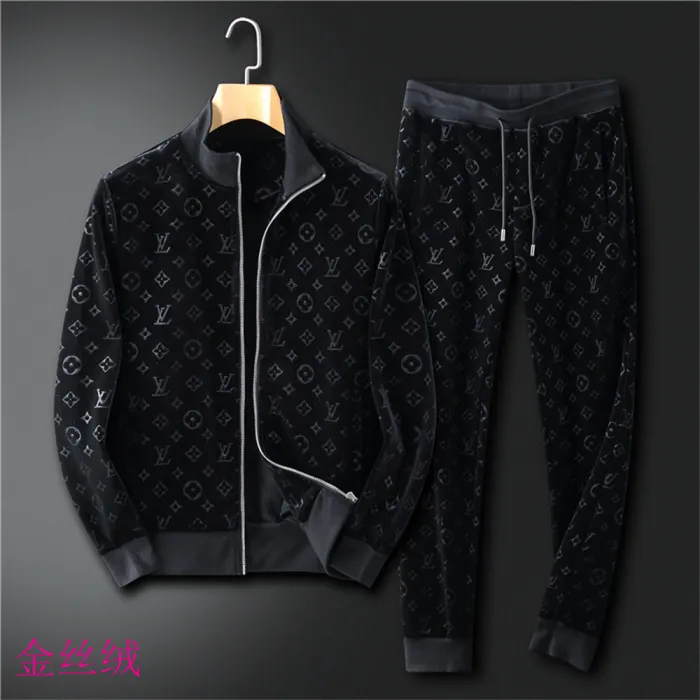 Louis Vuitton Luxury Designer Velvet Tracksuit $225