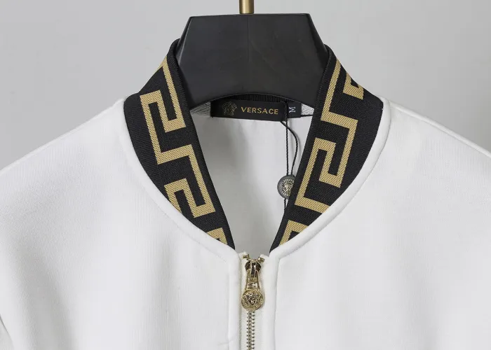 Versace White Velvet Greek Key Tracksuit $225