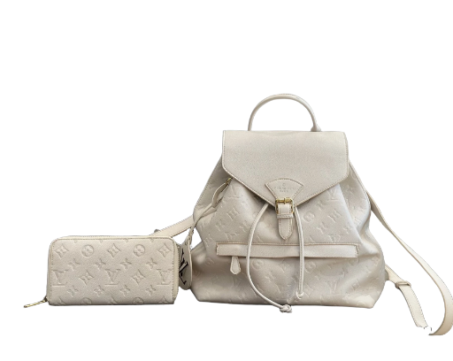 Louis Vuitton White Monogram Backpack and Wallet Set $125