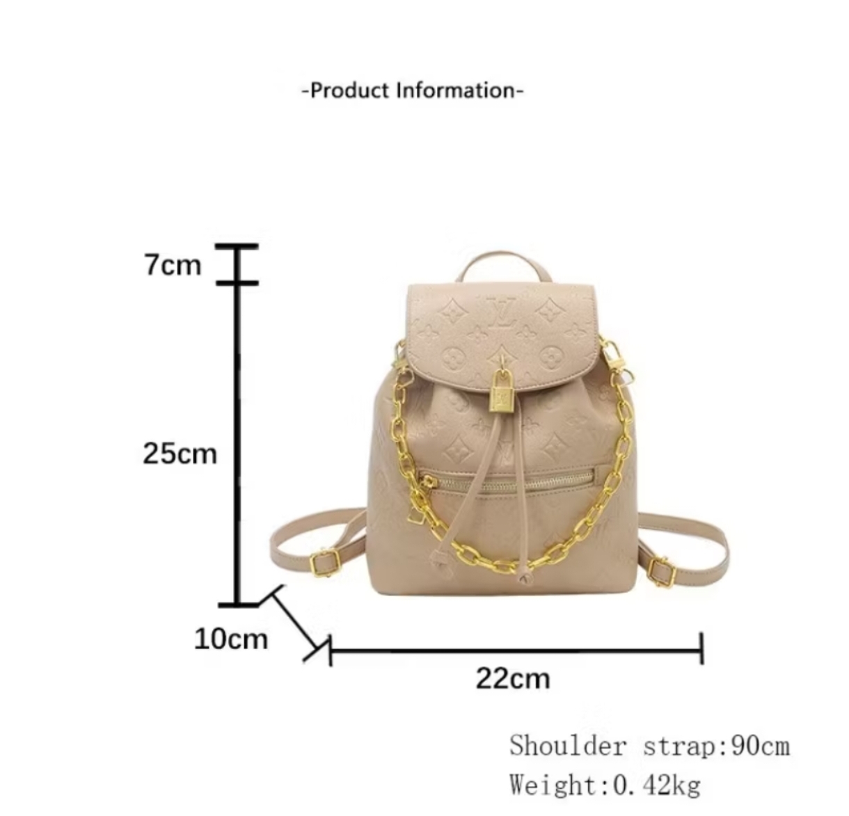 Louis Vuitton Pink Leather Backpack