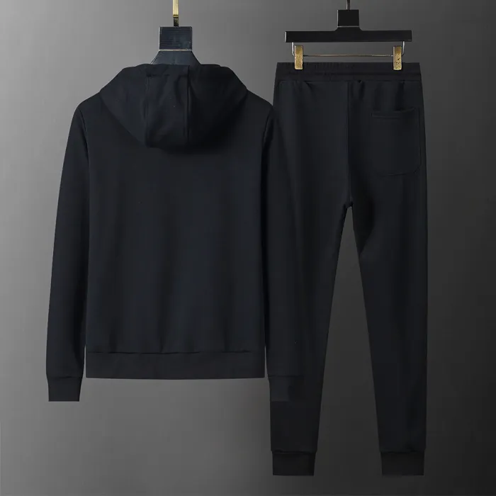Louis Vuitton Black Velvet Hoodie and Jogger Set $225