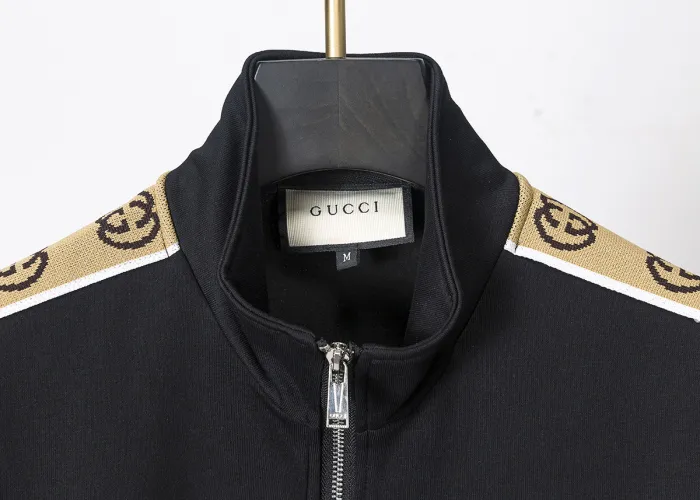 Versace Black Track Suit with Logo Trim $225