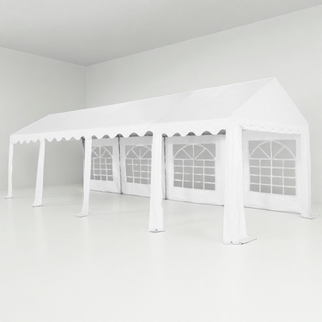 Tente de Réception 5x10m Blanc Imperméable