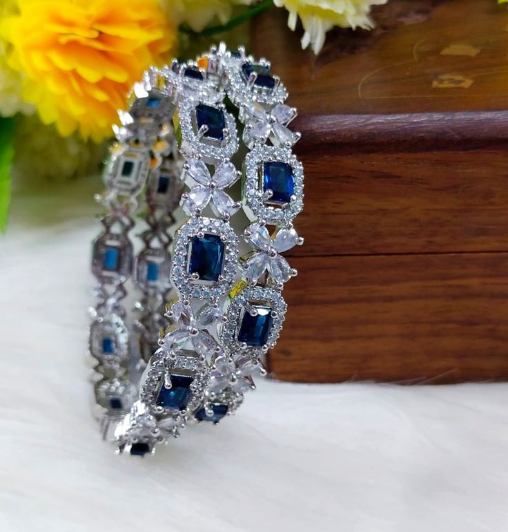 Elegant multicolored AD stone bangles (in 2.4 2.6  2.8 ) size