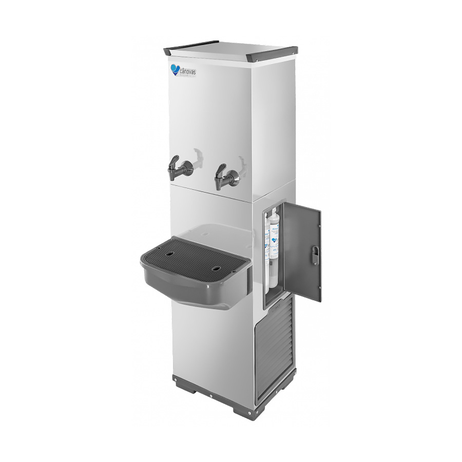 Bebedouro Industrial Cânovas 50L RESIST em Inox com 2 Torneiras (1 natural)