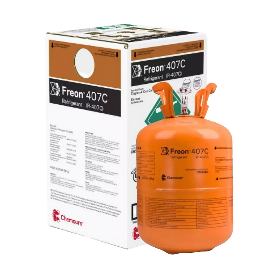 Fluido Gás Refrigerante Chemours Freon R407C 11,35KG HFC Du Pont