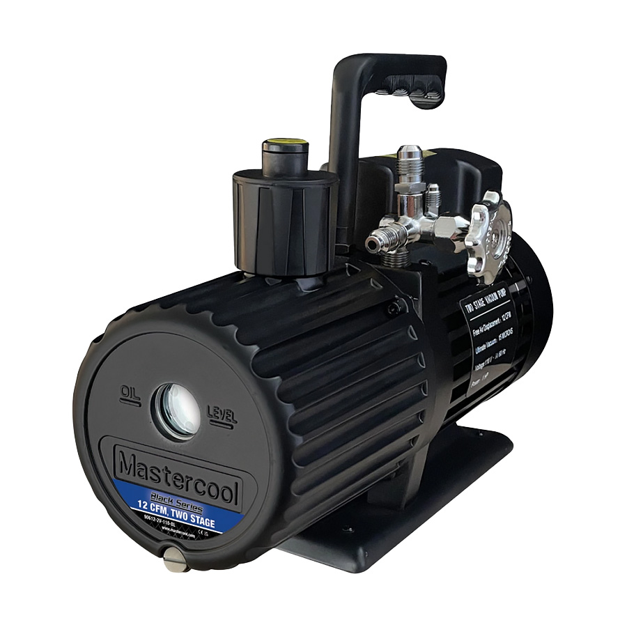 Bomba de vácuo duplo estágio de 12 CFM 220V Black Series Mastercool 90612-2V-220-BL
