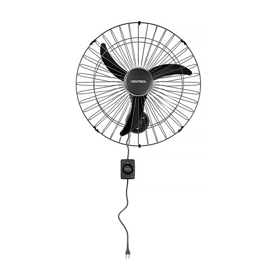 Ventilador De Parede Ventisol 60cm 200W Preto